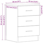 Nattbord Gammelt Tre 38X35X55 Cm Konstruert Tre