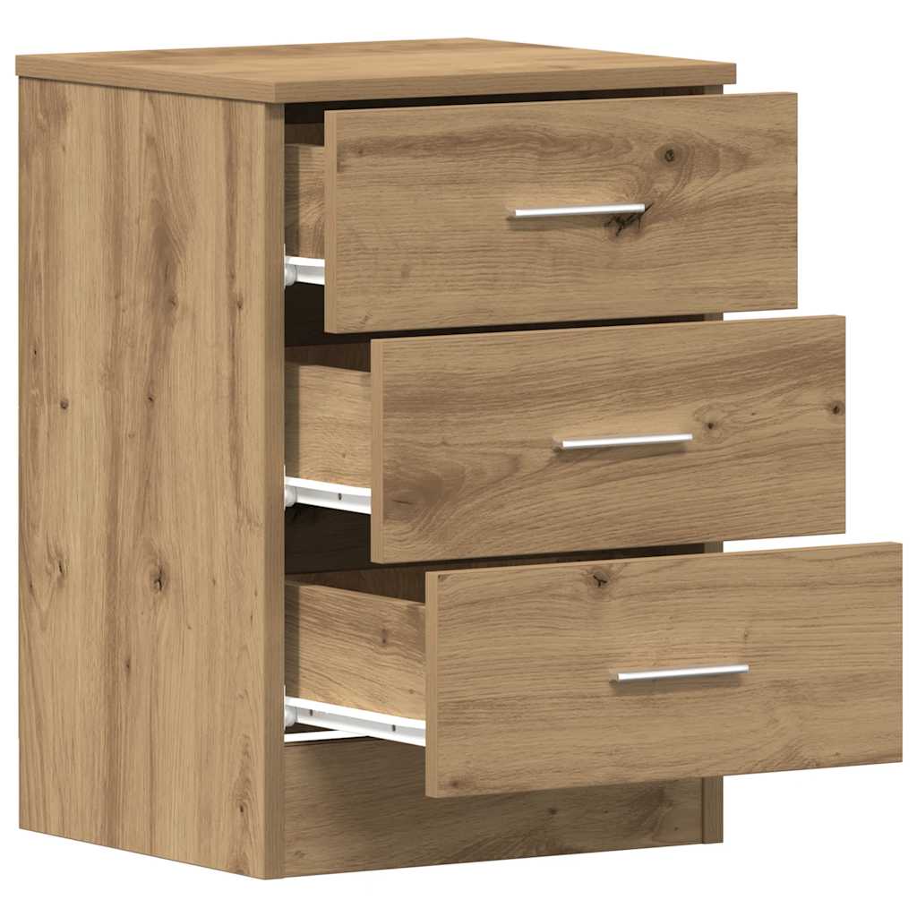 Nattbord 2 Stk Artisan Eik 38X35X55 Cm Konstruert Tre