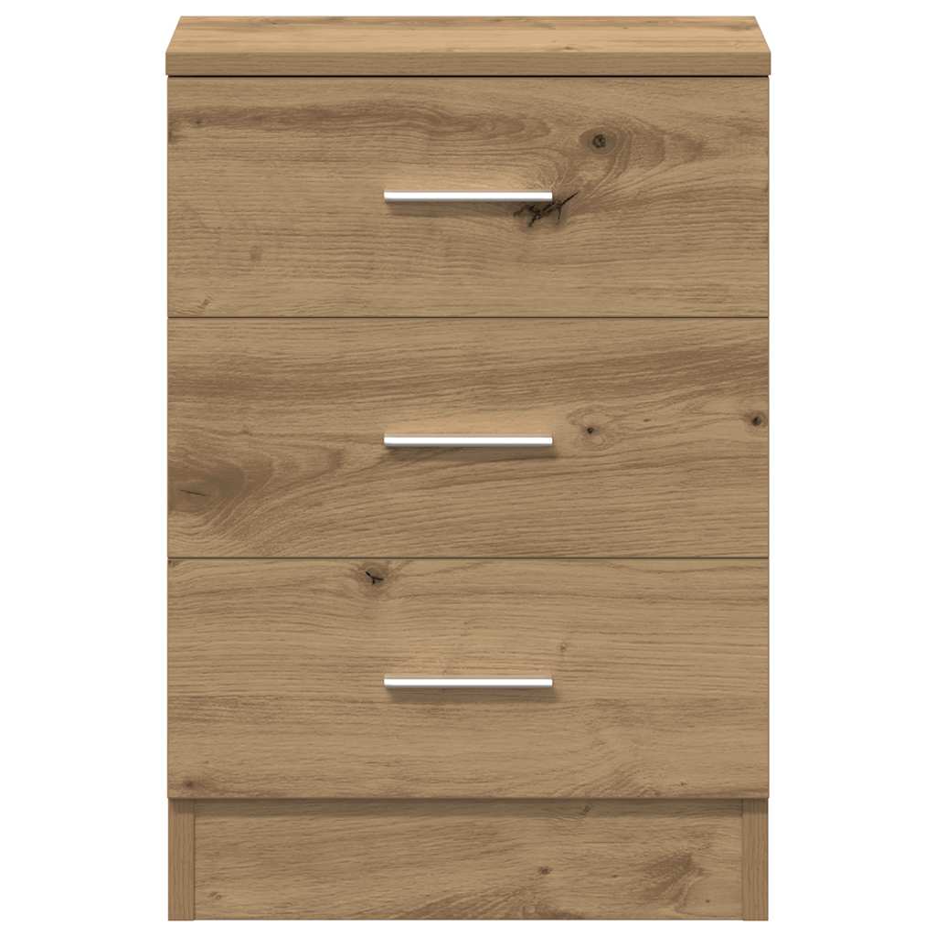 Nattbord 2 Stk Artisan Eik 38X35X55 Cm Konstruert Tre