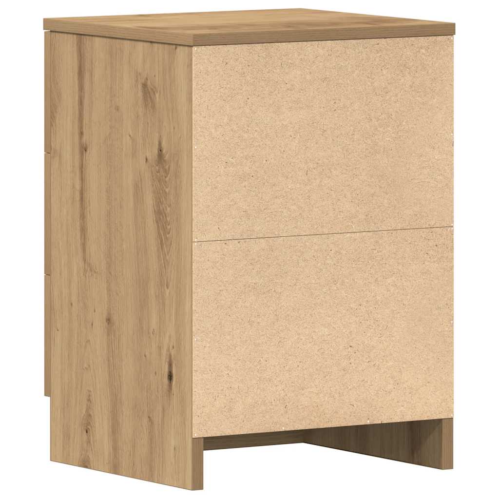Nattbord 2 Stk Artisan Eik 38X35X55 Cm Konstruert Tre