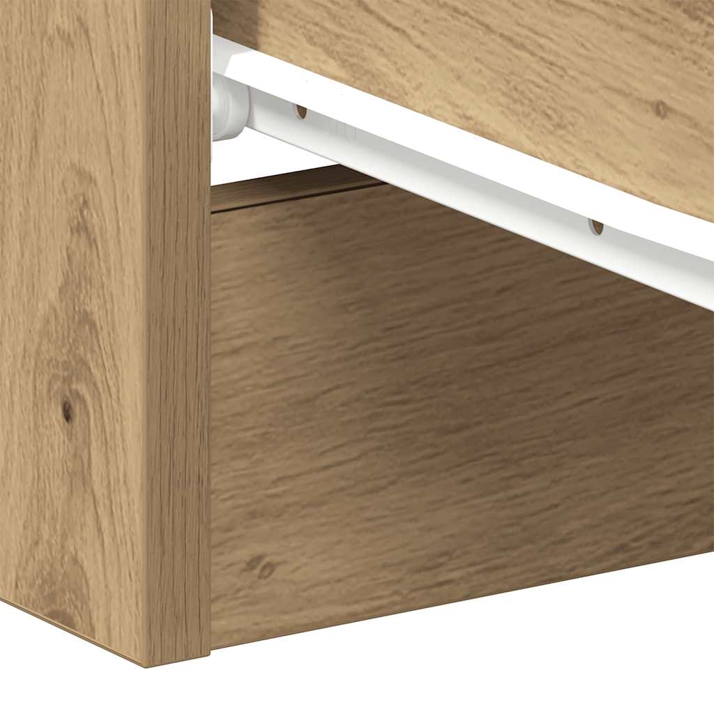 Nattbord 2 Stk Artisan Eik 38X35X55 Cm Konstruert Tre