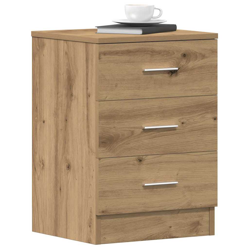 Nattbord 2 Stk Artisan Eik 38X35X55 Cm Konstruert Tre
