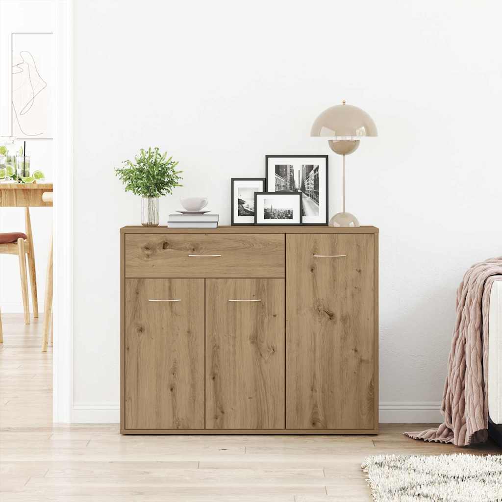 Skjenk Artisan Eik 88X30X70 Cm Konstruert Tre