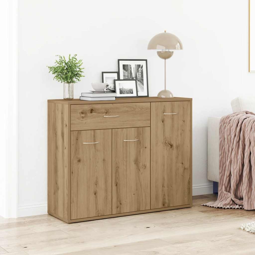 Skjenk Artisan Eik 88X30X70 Cm Konstruert Tre