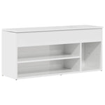 Skobenk Høyglans Hvit 102X30,5X45 Cm Konstruert Tre