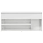 Skobenk Høyglans Hvit 102X30,5X45 Cm Konstruert Tre