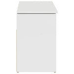 Skobenk Høyglans Hvit 102X30,5X45 Cm Konstruert Tre