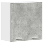 Veggmontert Kjøkkenskap Betonggrå 60X31X60 Cm Konstruert Tre