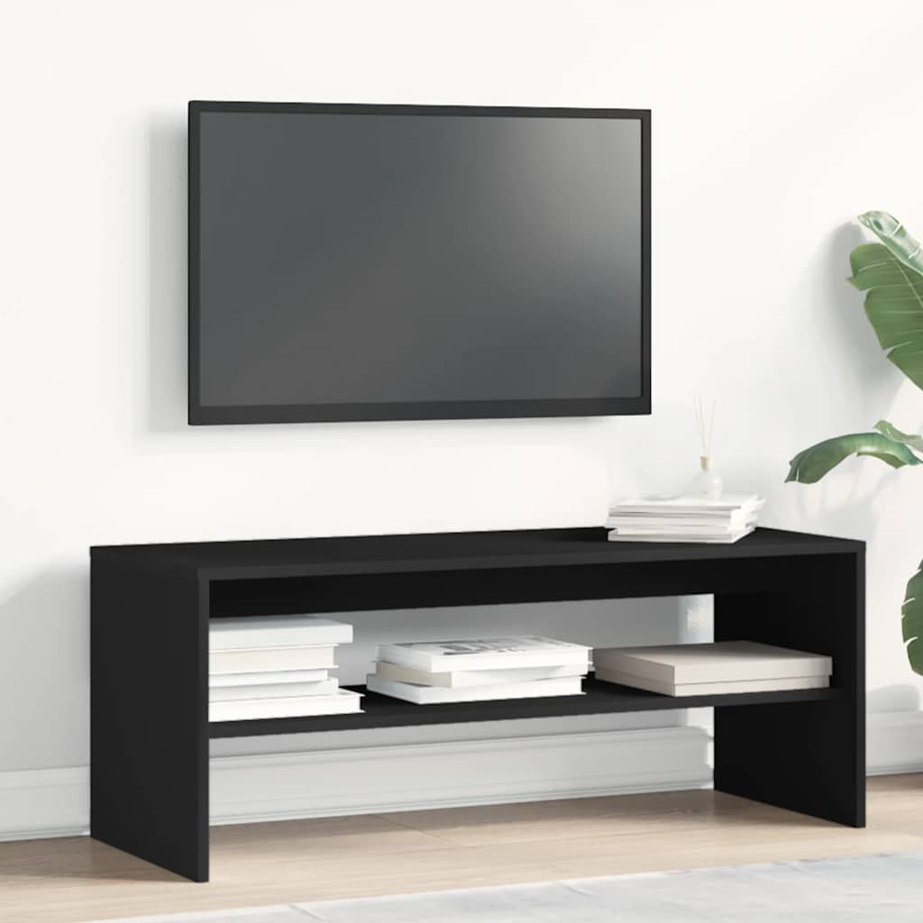 Tv-Benk Svart 100X40X40 Cm Sponplate