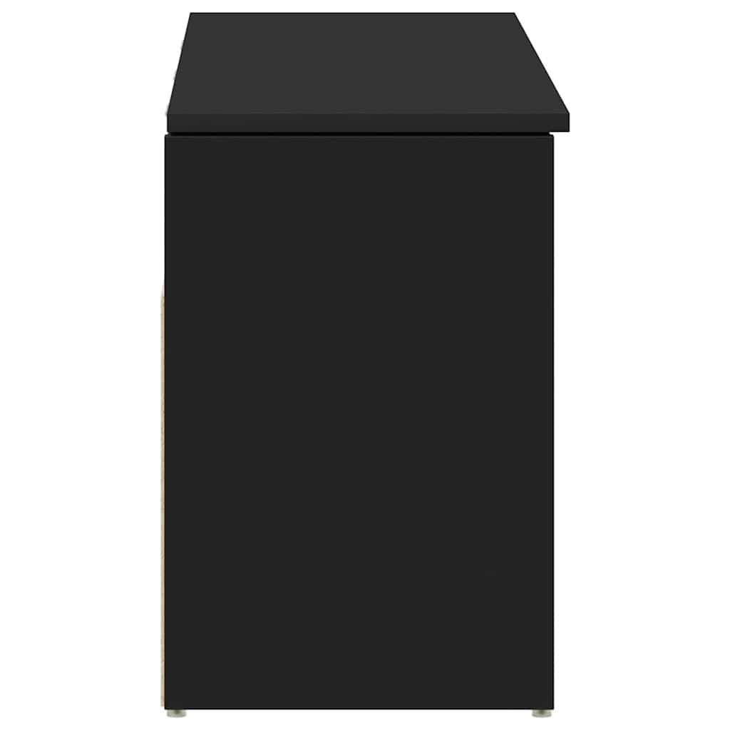 Skobenk Svart 102X30,5X45 Cm Konstruert Tre
