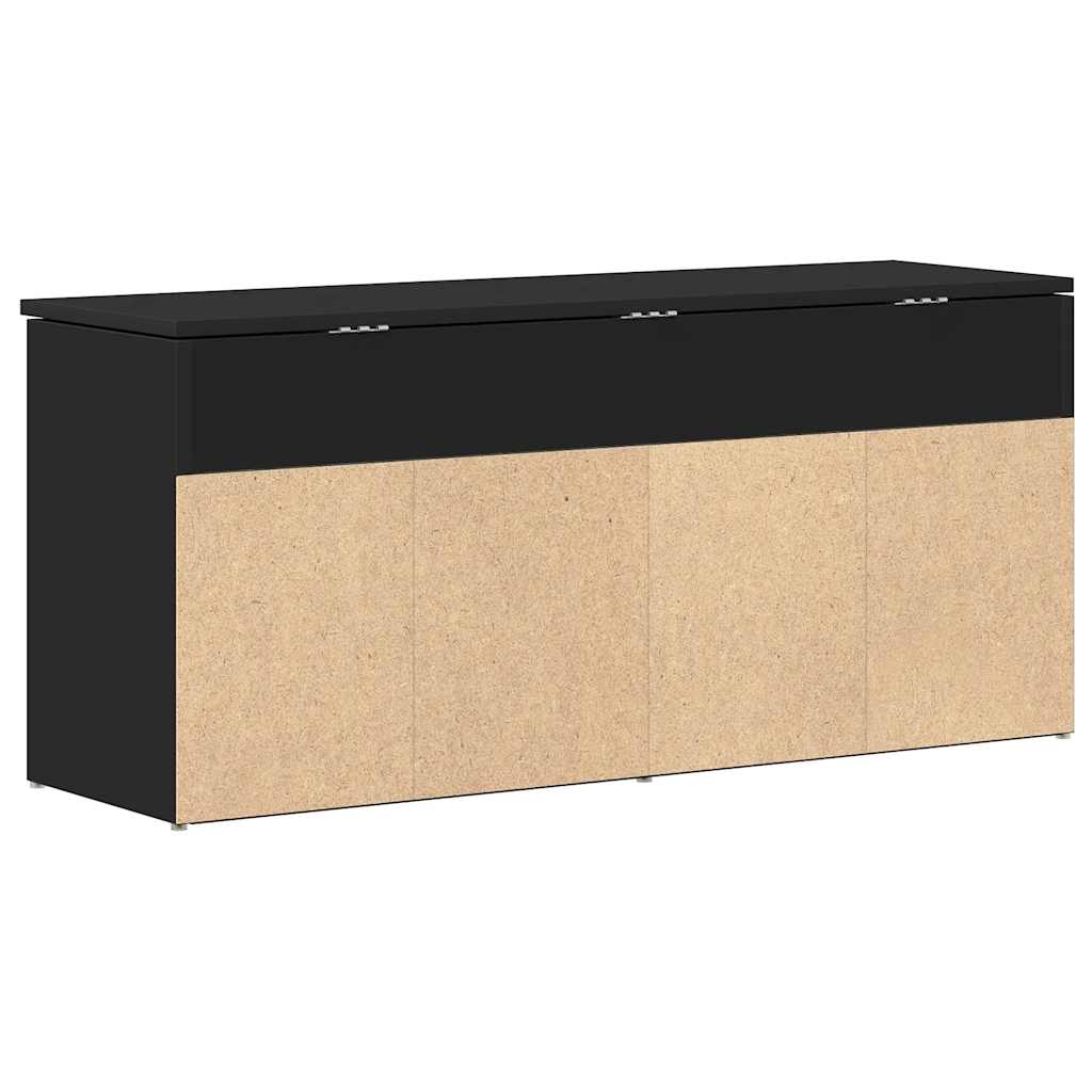 Skobenk Svart 102X30,5X45 Cm Konstruert Tre