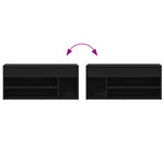 Skobenk Svart 102X30,5X45 Cm Konstruert Tre