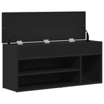 Skobenk Svart 102X30,5X45 Cm Konstruert Tre