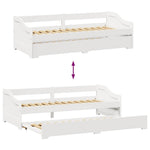Daybed Med Trille Uten Madrass Irun Hvit 90X200 Cm