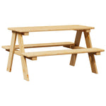 Barnebord Med Benker Irun 90X79,5X50 Cm Massivt Tre