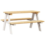 Barnebord Med Benker Irun 90X79,5X50 Cm Massivt Tre