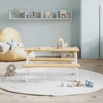 Barnebord Med Benker Irun 90X79,5X50 Cm Massivt Tre