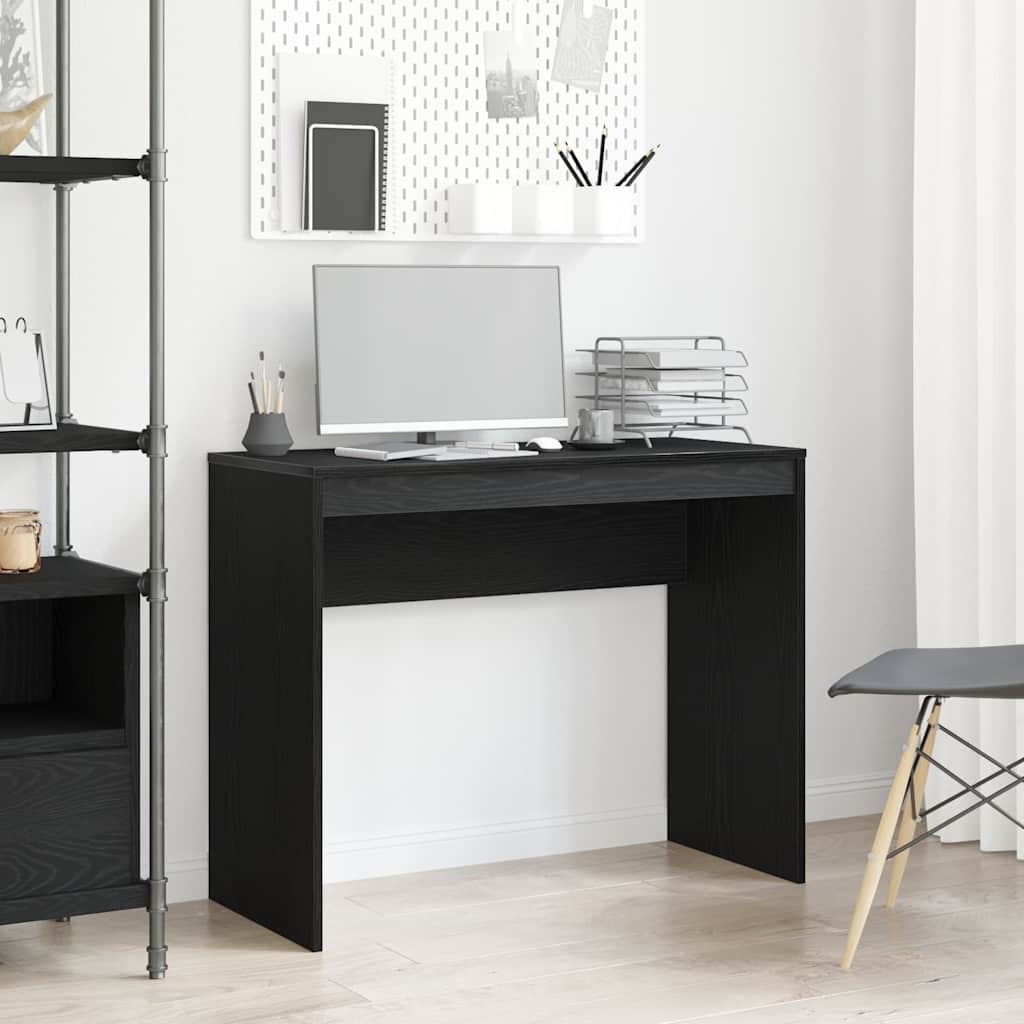 Skrivebord Svart Eik 90X40X72 Cm Konstruert Tre