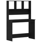 Skrivebord Med Hyller Svart Eik 102X45X148 Cm Konstruert Tre