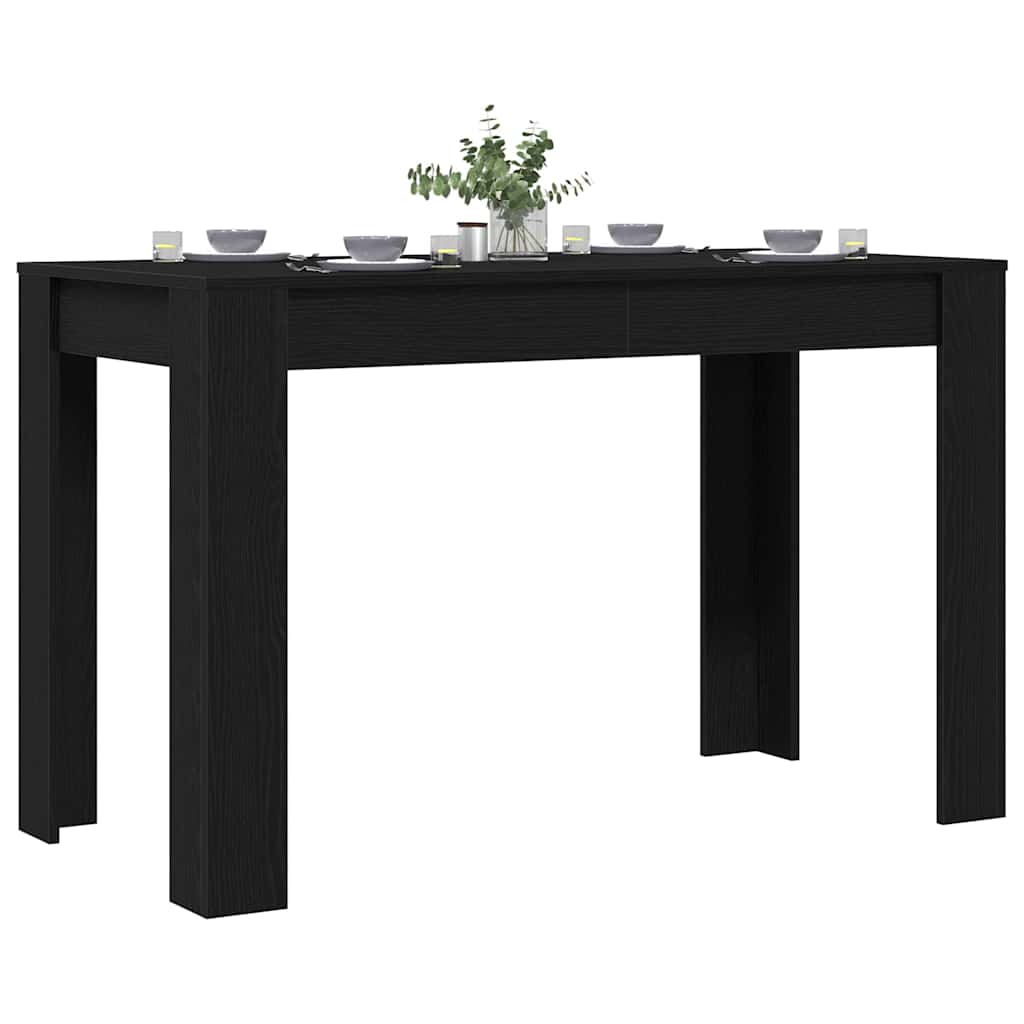 Spisebord Svart Eik 120X60X76 Cm Konstruert Tre