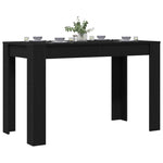 Spisebord Svart Eik 120X60X76 Cm Konstruert Tre