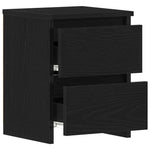 Nattbordskap 2 Pcs Svart Eik 30 X 30 X 40 Cm Konstruert Tre