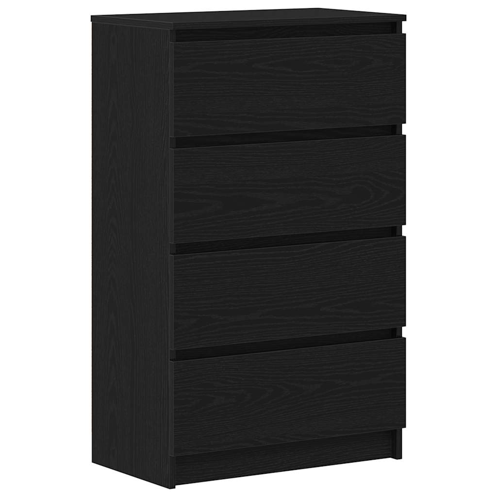 Skjenk Svart Eik 60X35X98,5 Cm Konstruert Tre