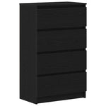 Skjenk Svart Eik 60X35X98,5 Cm Konstruert Tre