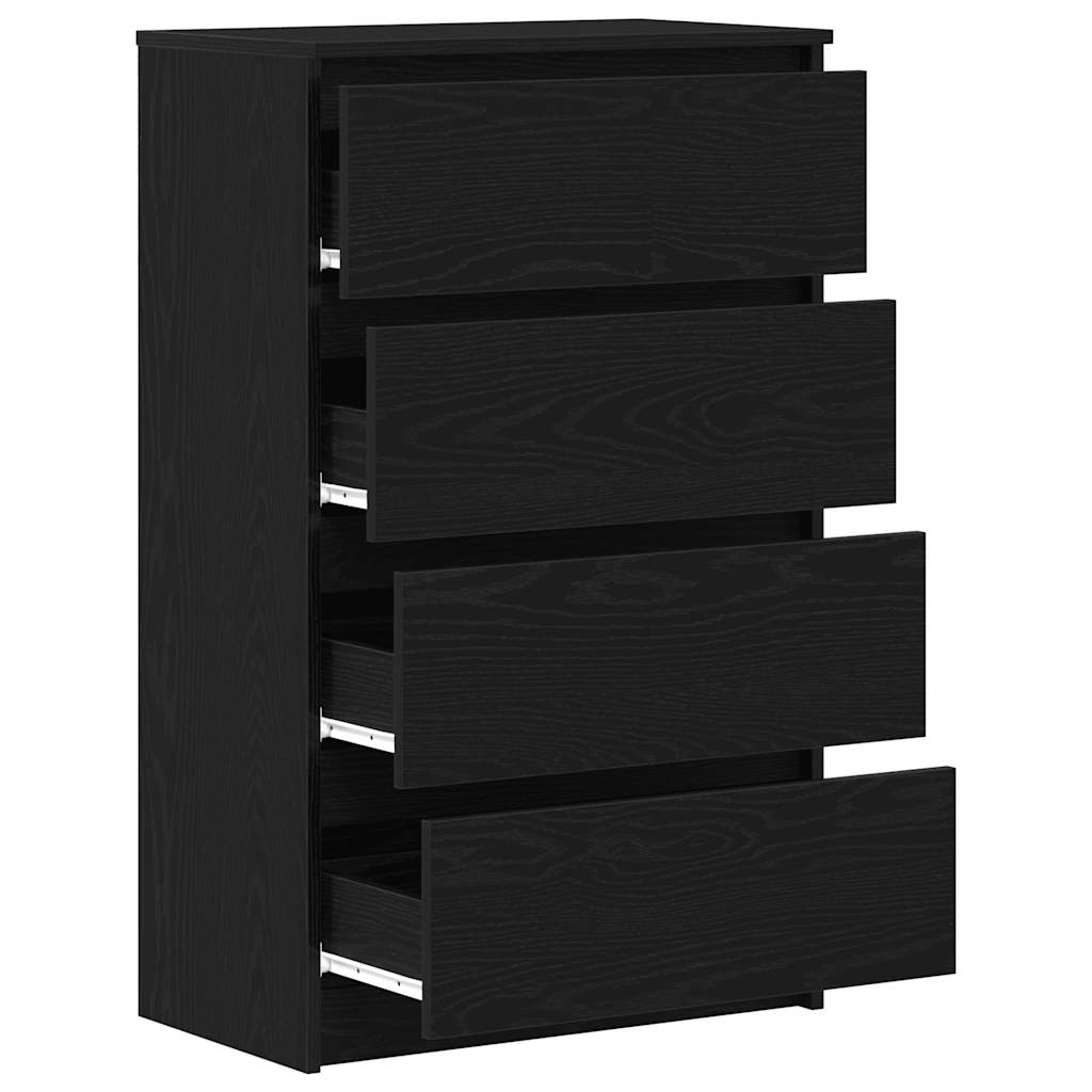 Skjenk Svart Eik 60X35X98,5 Cm Konstruert Tre