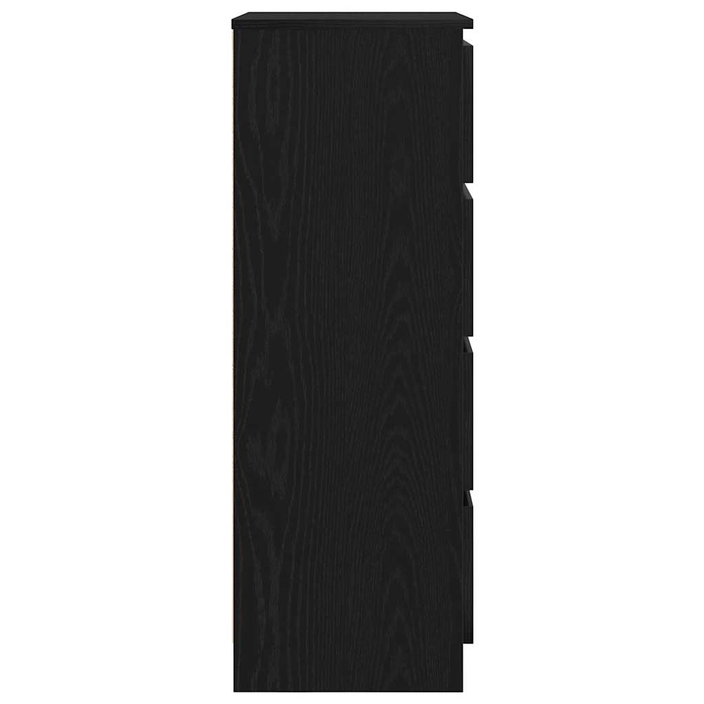 Skjenk Svart Eik 60X35X98,5 Cm Konstruert Tre
