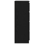 Skjenk Svart Eik 60X35X98,5 Cm Konstruert Tre