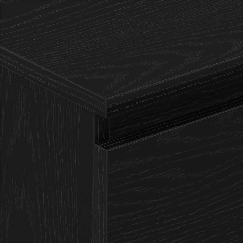 Skjenk Svart Eik 60X35X98,5 Cm Konstruert Tre
