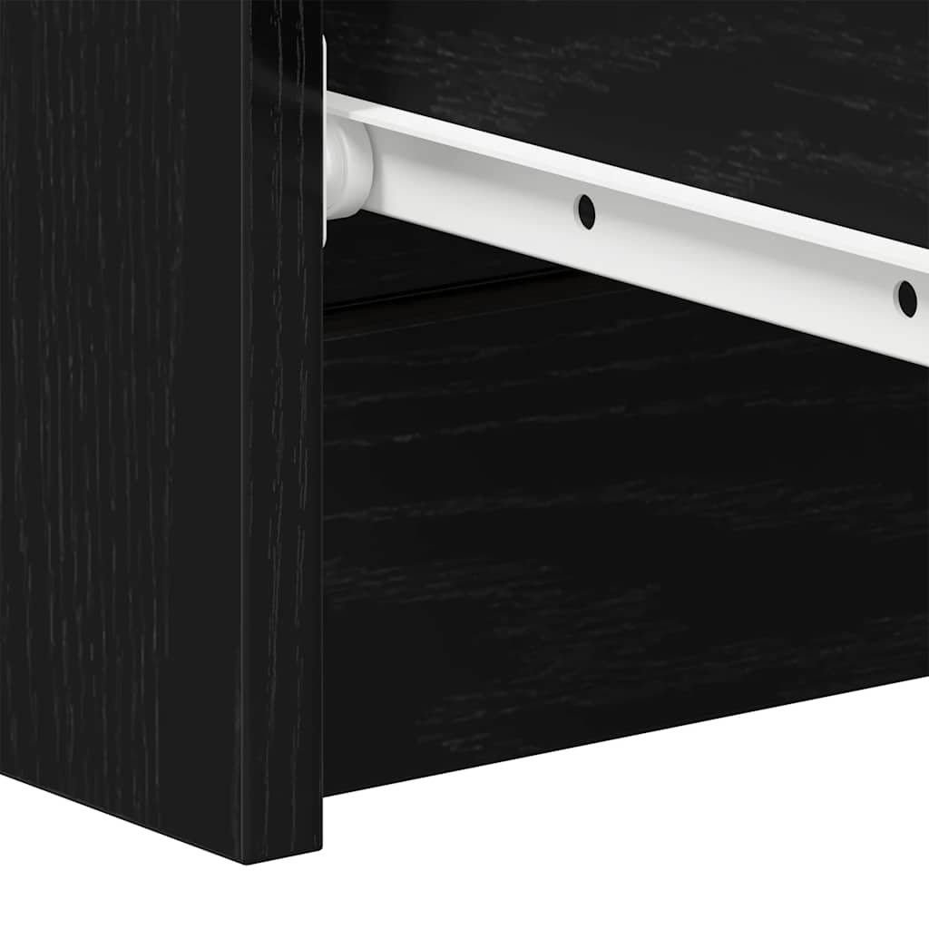 Skjenk Svart Eik 60X35X98,5 Cm Konstruert Tre