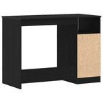 Skrivebord Med Skuffer Svart Eik 102X50X76 Cm Konstruert Tre