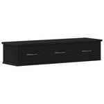 Veggskap Svart Eik 88X26X18,5 Cm Konstruert Tre