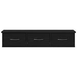 Veggskap Svart Eik 88X26X18,5 Cm Konstruert Tre
