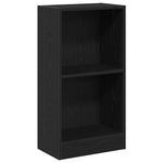 Bokhylle Svart Eik 40X24X76 Cm Konstruert Tre