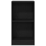 Bokhylle Svart Eik 40X24X76 Cm Konstruert Tre