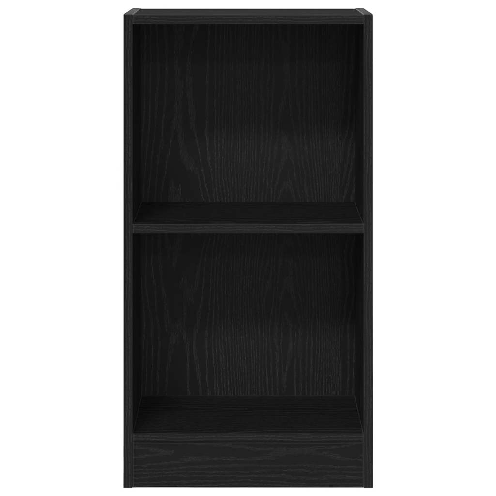 Bokhylle Svart Eik 40X24X76 Cm Konstruert Tre