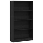 Bokhylle Svart Eik 80X24X143 Cm Konstruert Tre