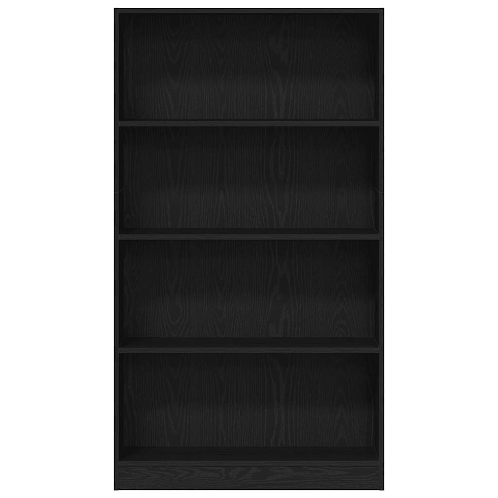 Bokhylle Svart Eik 80X24X143 Cm Konstruert Tre