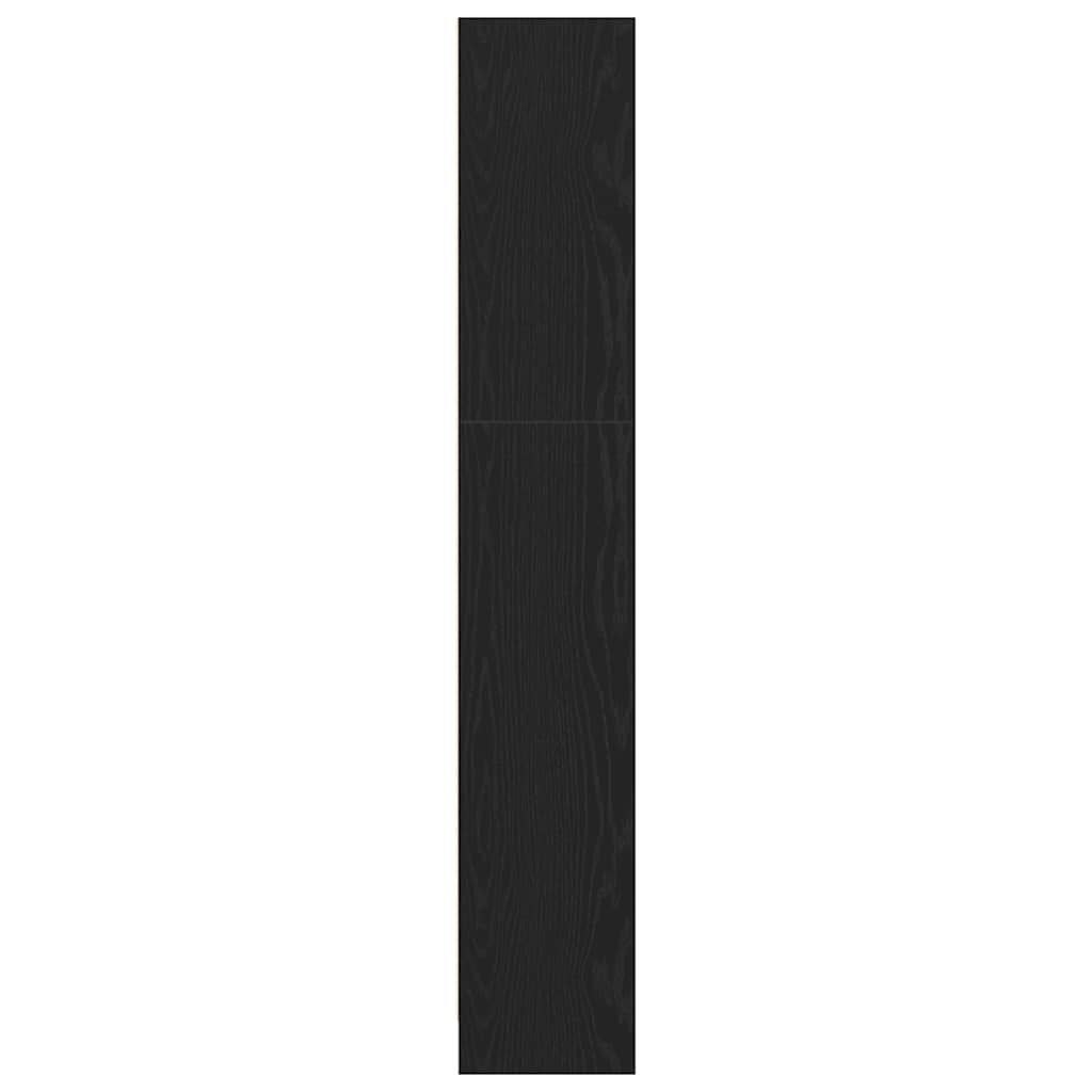 Bokhylle Svart Eik 80X24X143 Cm Konstruert Tre