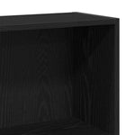 Bokhylle Svart Eik 80X24X143 Cm Konstruert Tre