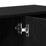 Skjenk Svart Eik 91X29,5X75 Cm Konstruert Tre