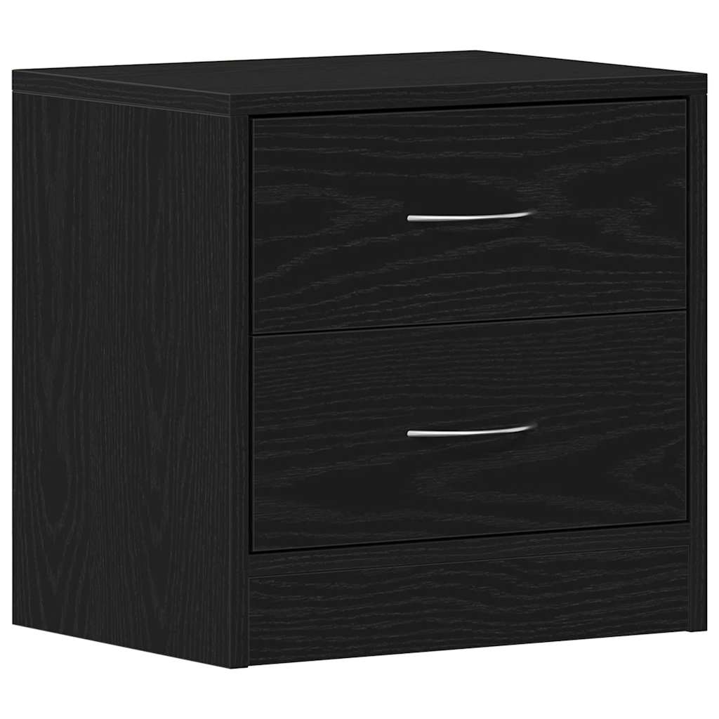 Nattbord Svart Eik 40X30X40 Cm Konstruert Tre