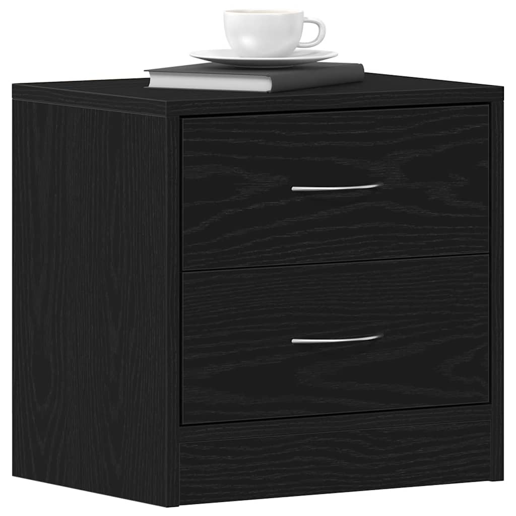 Nattbord Svart Eik 40X30X40 Cm Konstruert Tre