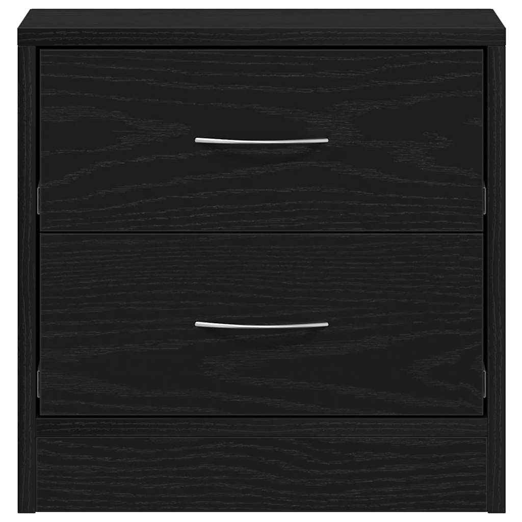 Nattbord Svart Eik 40X30X40 Cm Konstruert Tre