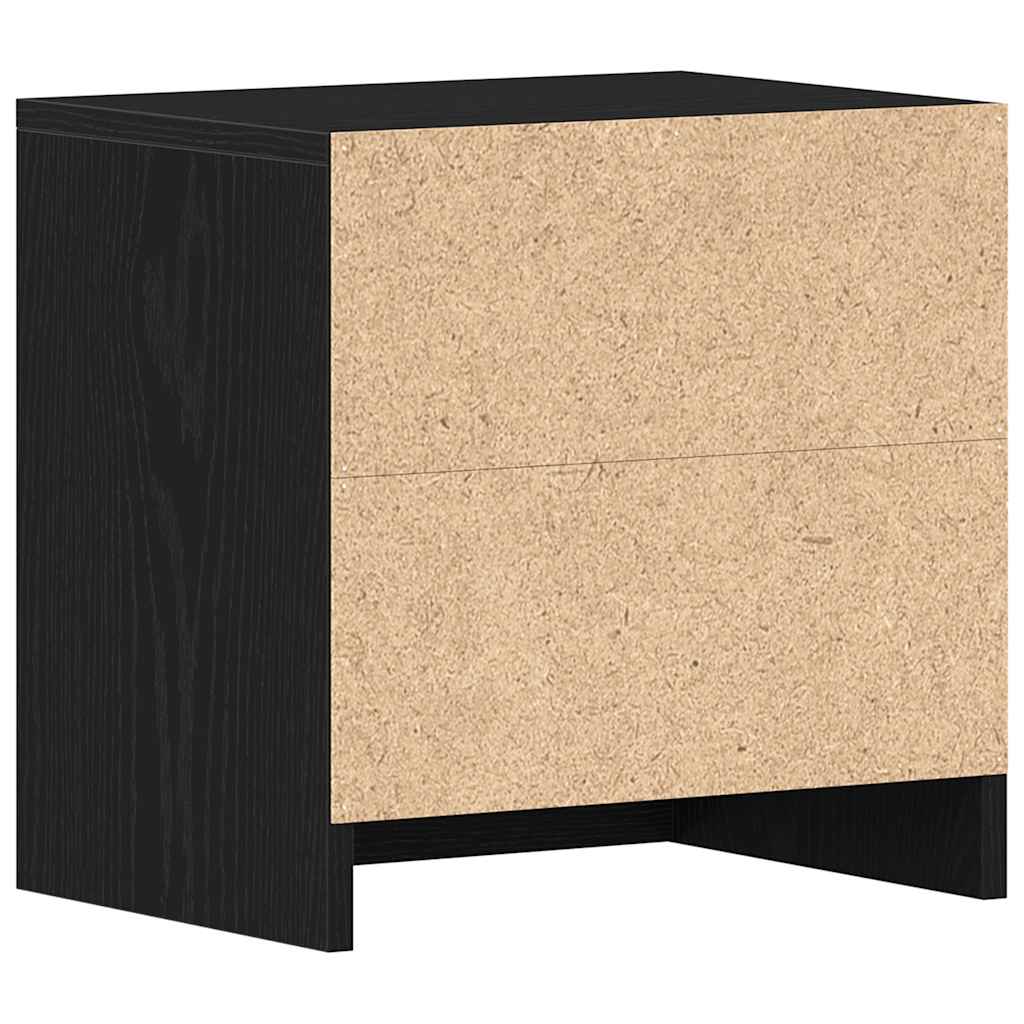 Nattbord Svart Eik 40X30X40 Cm Konstruert Tre