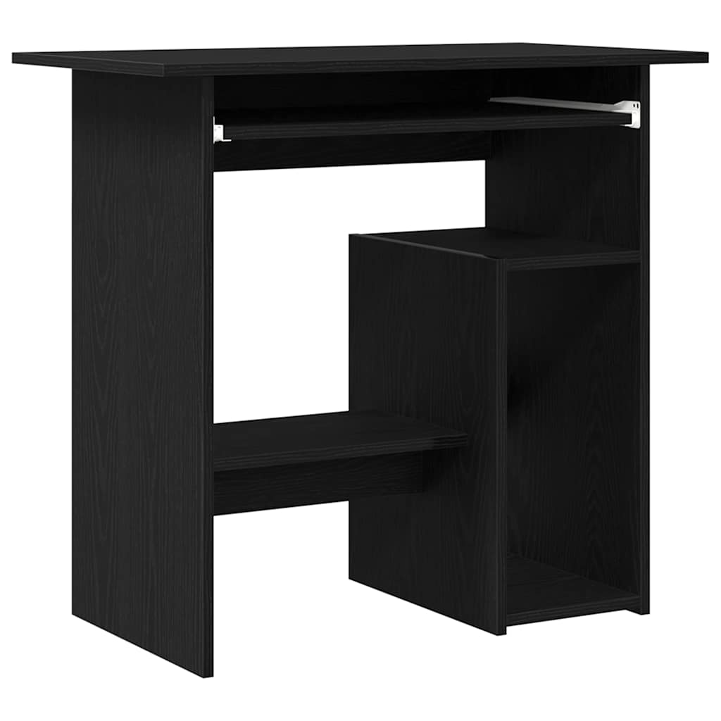 Skrivebord Svart Eik 80X45X74 Cm Konstruert Tre