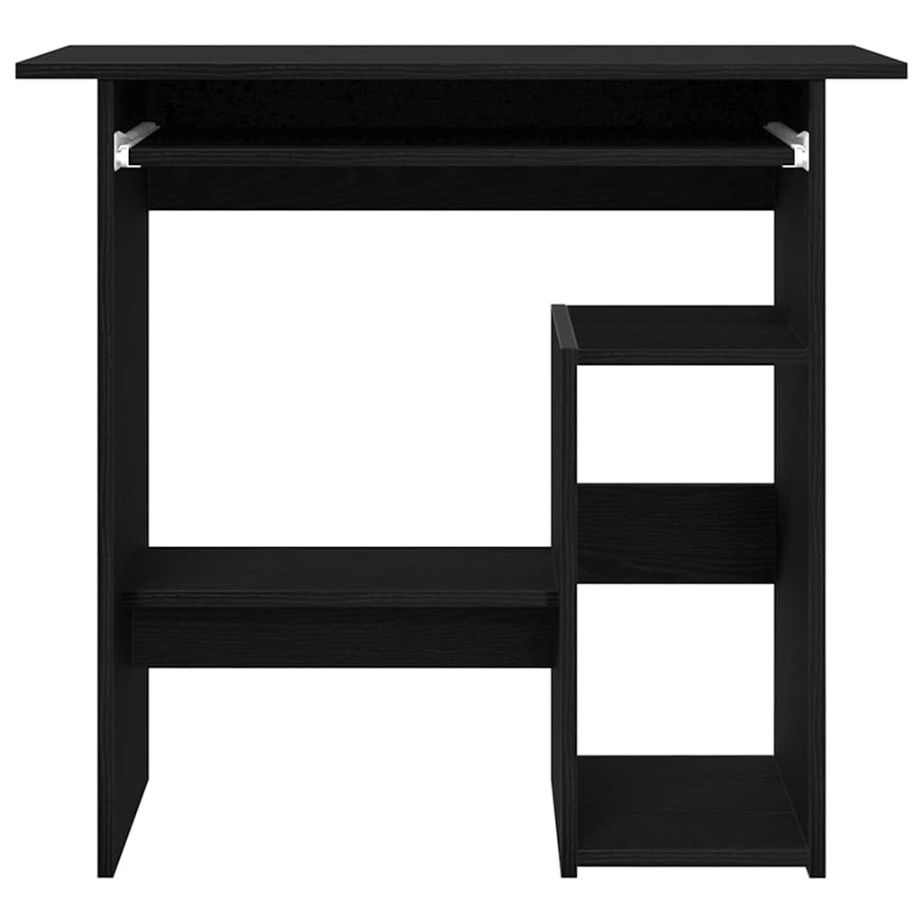 Skrivebord Svart Eik 80X45X74 Cm Konstruert Tre